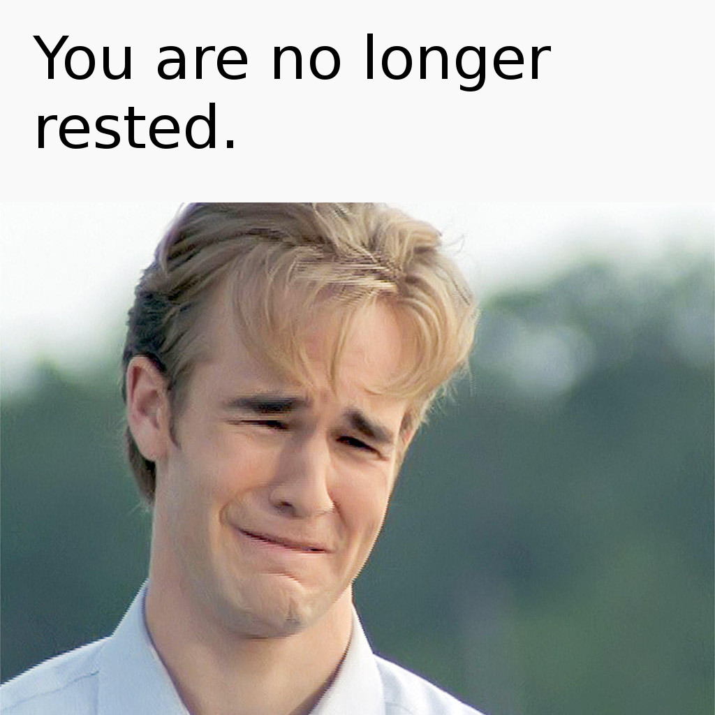 classic wow you are no longer rested meme